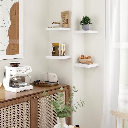 Fun Memories Set of 3 75 Inch Floating Shelves White
