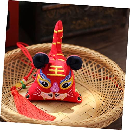 1pc Delicate Embroidered Tiger Design Sachet Container