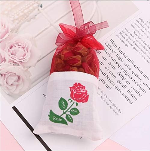 EdricShop Natural Dried Flower Sachet with Rose Design