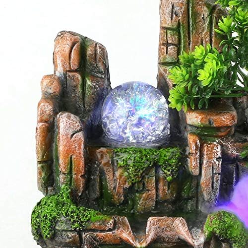 Tabletop Fountain with LED Light for Desk Home Office Bedroom Relaxation