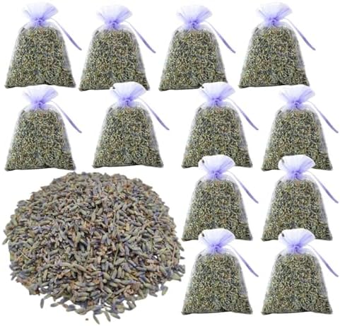 12 Organic Lavender Sachets for Home Freshness