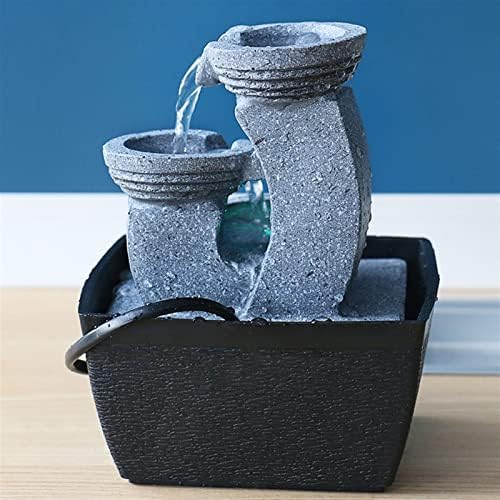 Water Fountains Indoor Fountain Resin Rock Three-Layer Flowing Water Desktop Fountain