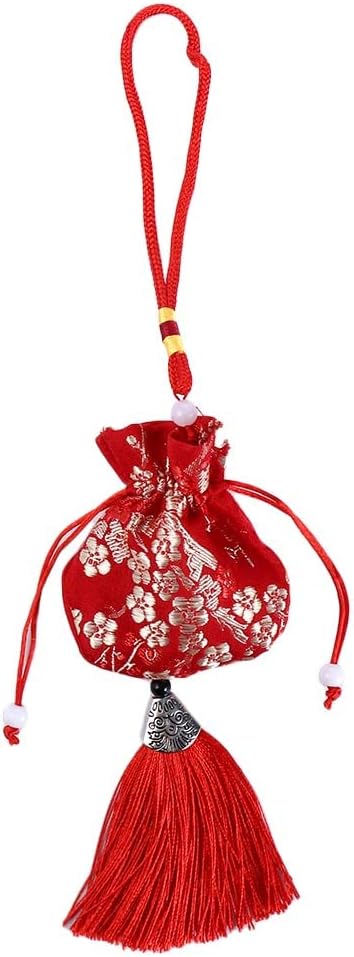 Women Brocade Sachet with Plum Flower Design