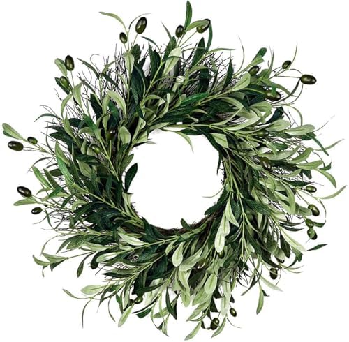 20 Inches Handmade Olive Wreath for Front Door