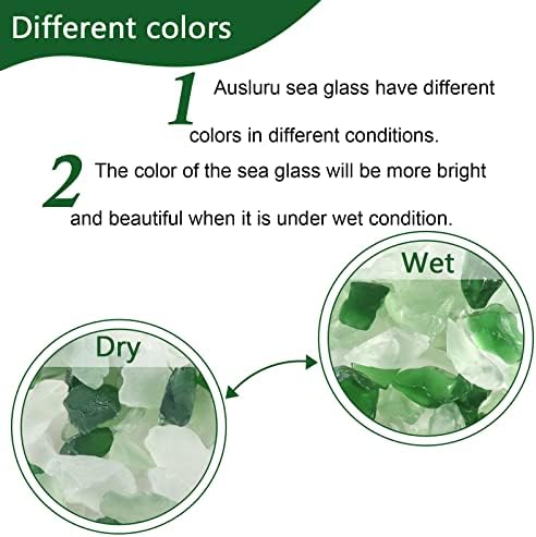 Ausluru 5LB Frosted Sea Glass Vase Fillers