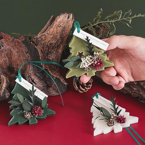 3 Pack Scented Wax Sachets with Christmas Tree Design