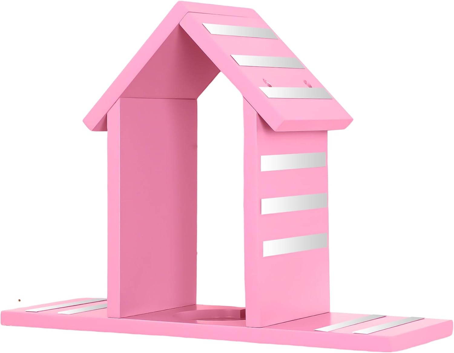 For Tonies Figures Magnetic Shelf Organizer Holder Pink Pine Wood Large