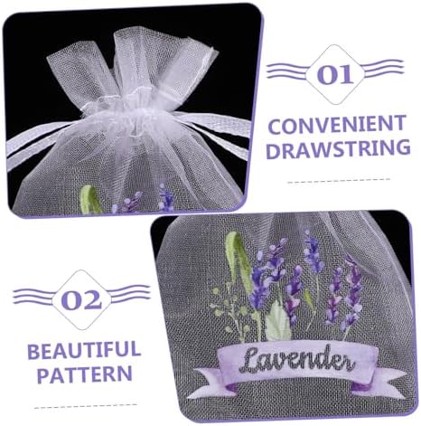 BESPORTBLE 20pcs Mesh Lavender Sachet Bags with Drawstring Closure