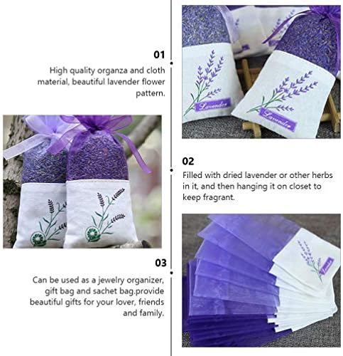 Cabilock Lavender Sachet Bag Set 22pcs Gauze Pouches
