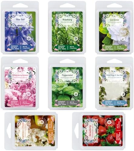 8 Natural Soy Wax Fire-Free Aromatherapy Cubes Gift Box