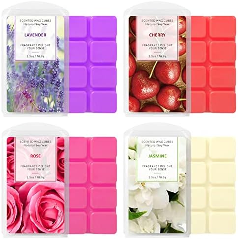 STRN Soy Wax Melts 4 Pack with Rose Lavender Jasmine Cherry
