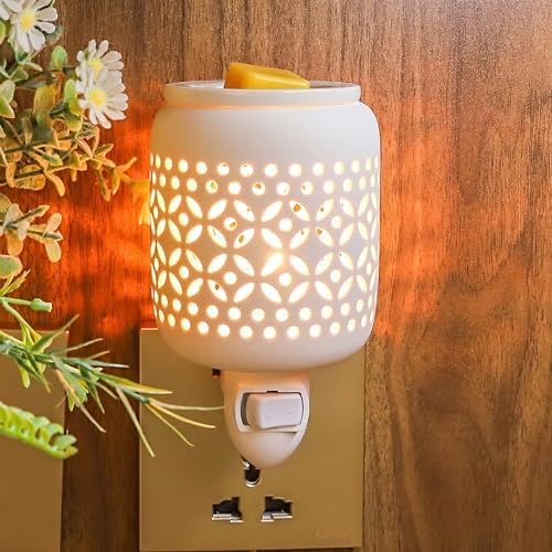 CVHOMEDECO Wall Plug-in Wax Melt Warmer with Night Light