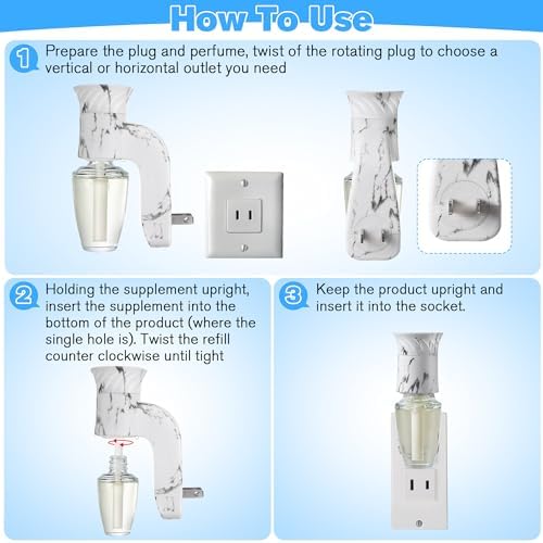 4 Pcs Wall Fragrance Plug with Night Light
