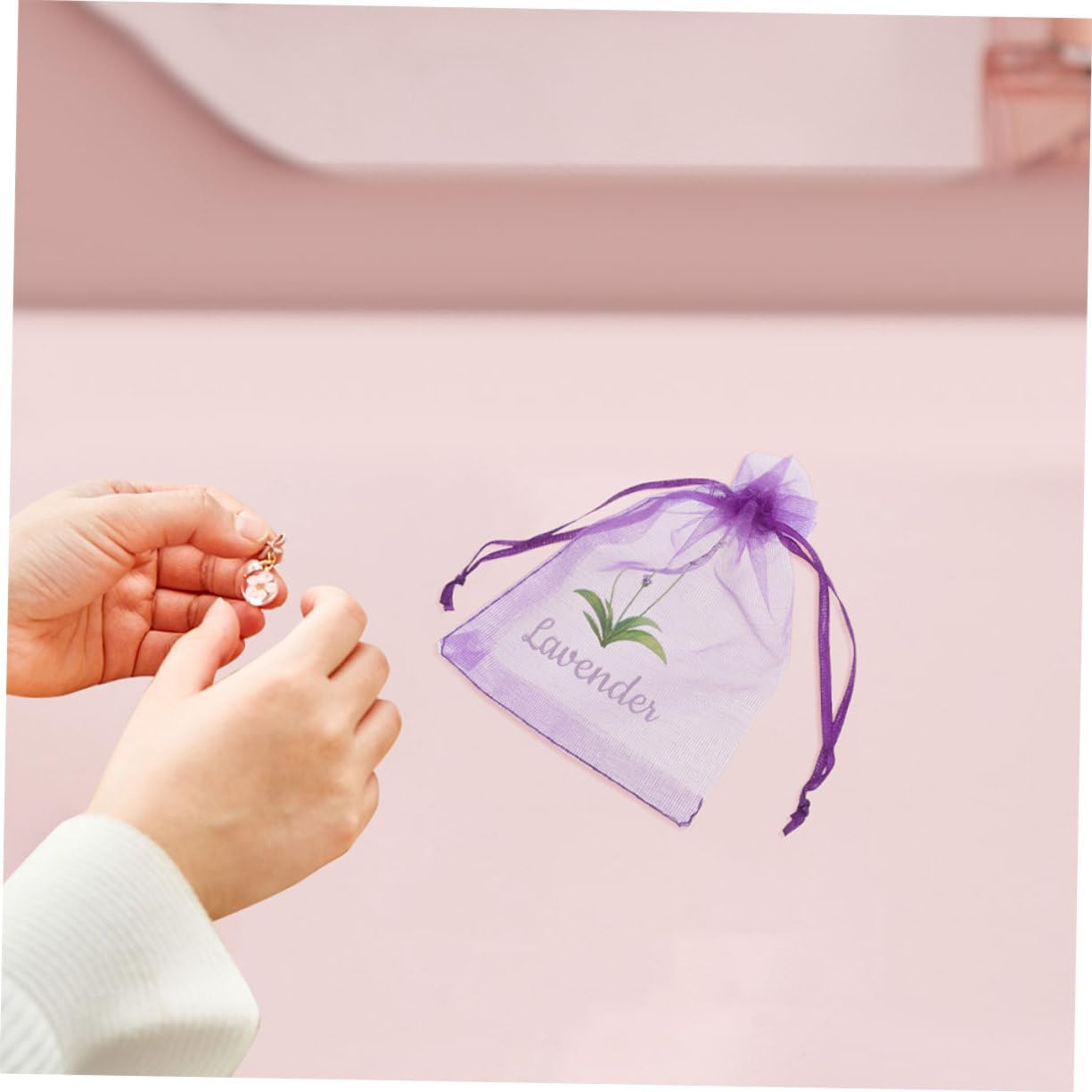 Cabilock 20pcs Lavender Scented Drawstring Sachets