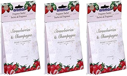 6 Strawberry Champagne Scented Fragrance Sachets Air Freshener