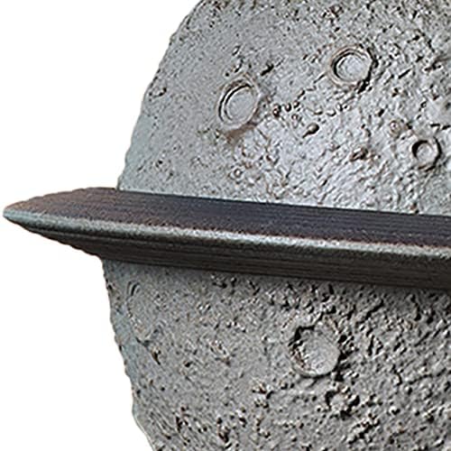 Ceramic Tabletop Fountain with Rolling Ball Astronaut Planet Decor Grey