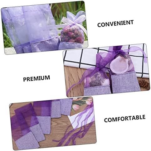 SAFIGLE 24pcs Lavender Gauze Sachet Bags for Wardrobe Air Fresh Portable