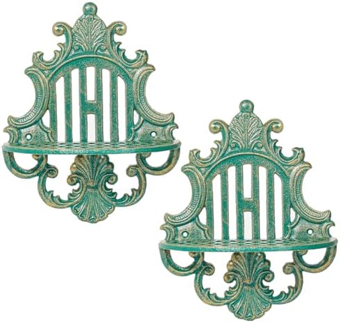 Sungmor 2PC Gothic Floating Shelves Heavy Duty Cast Iron Wall Mount