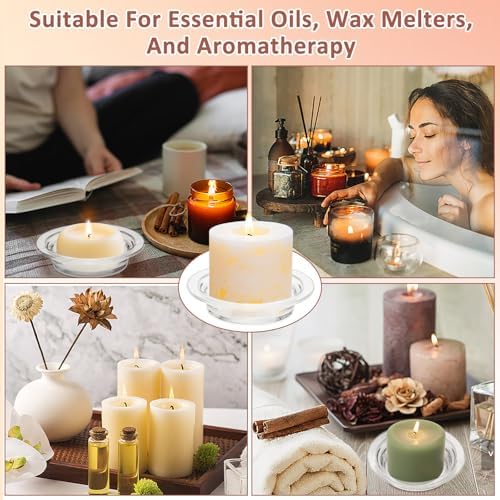 2Pcs Glass Wax Warmer Dish for Aromatherapy Lamps