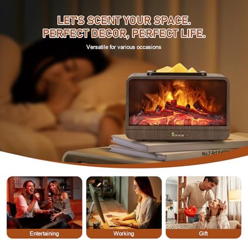 Electric Fireplace Wax Melt Warmer with 4 Timer Auto Shut Off