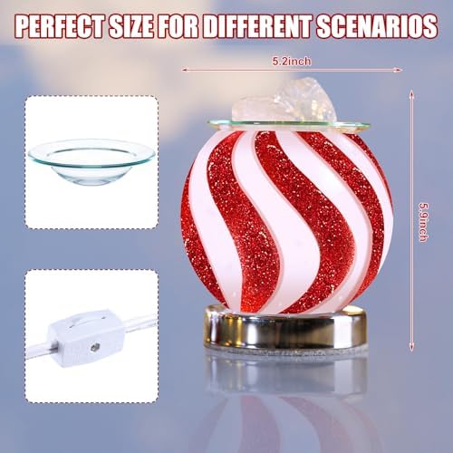 Christmas Candy Wax Melt Warmer - Festive Fragrance Lamp for Home Office