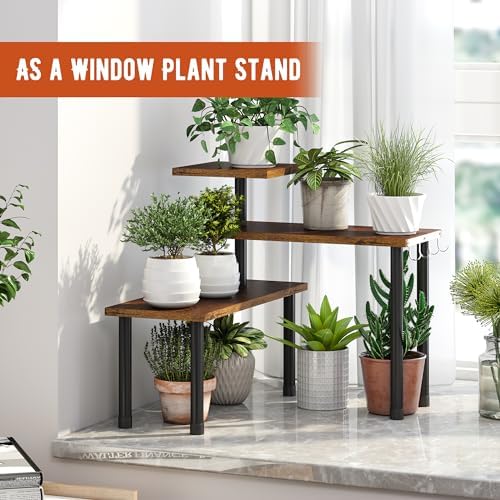GHWIE Corner Shelf Organizer 3 Tier Bamboo Kitchen Rack