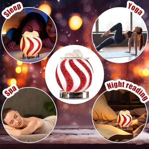 Christmas Candy Wax Melt Warmer - Festive Fragrance Lamp for Home Office
