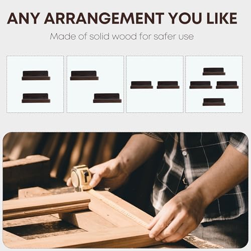 FURAOMEILI 5 Inch Wooden Floating Shelf Set of 2