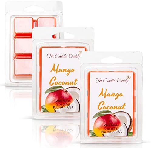 The Candle Daddy Mango Coconut Scented Wax Melts 2 Oz 6 Cubes