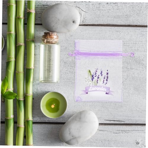 Garneck 20pcs Lavender Drawstring Bags for Home Fragrance Storage and Organization