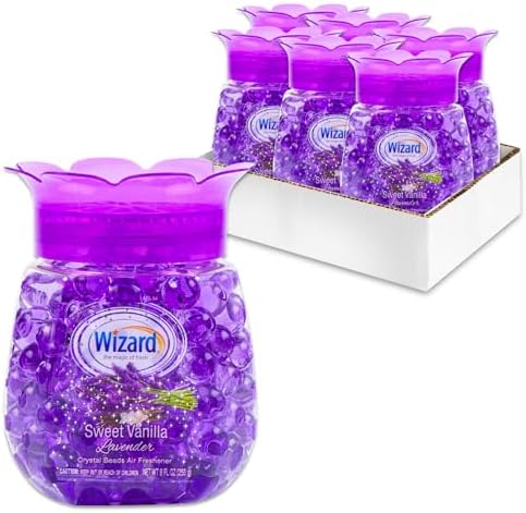 Vanilla Lavender Air Freshener Set 6 Beads 9oz Jar