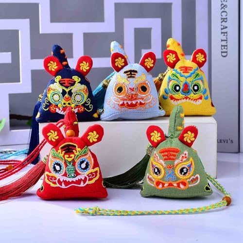 Traditional Chinese Wind Wufu Tiger Sachet Pendant