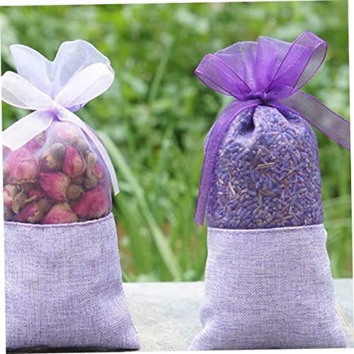 24pcs Lavender Flower Design Gauze Sachets Empty Bags for Home Use