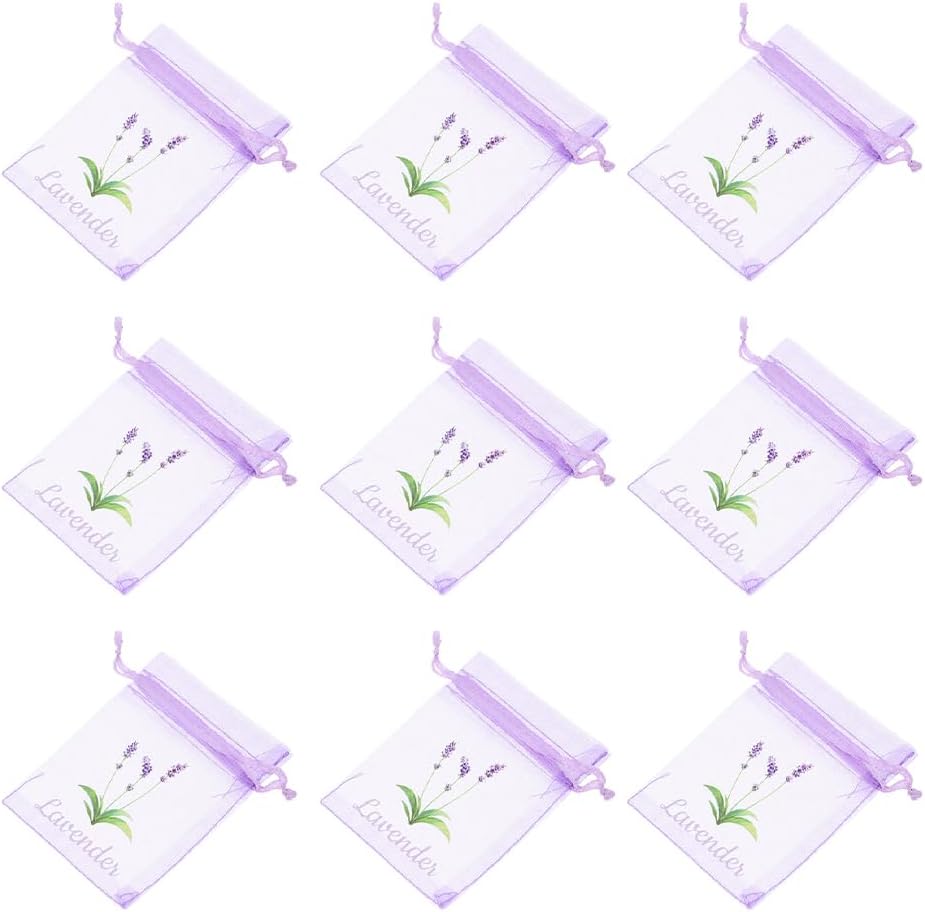 LOGOFUN 50PCS Lavender Sachet Drawstring Bags