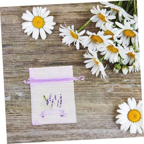 Mobestech 20pcs Lavender Sachets Breathable Drawstring Bags for Home Fragrance Storage
