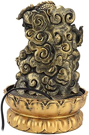 KIMISS Elegant Dragon Statue LED Desktop Water Fountain