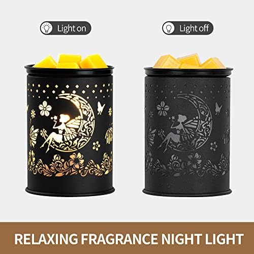 Candle Wax Warmer for Scented Wax Melts - Moon and Flower Fairy Design