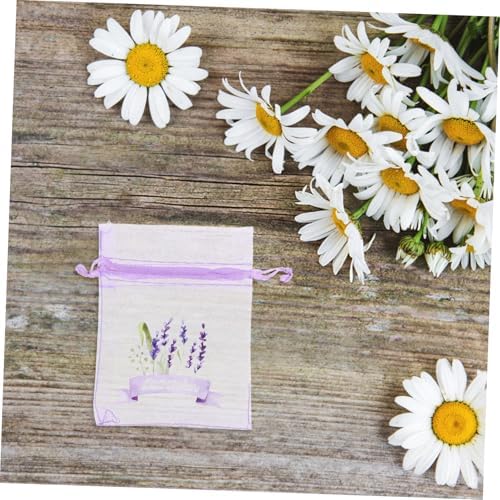 Garneck 20pcs Lavender Drawstring Bags for Home Fragrance Storage and Organization