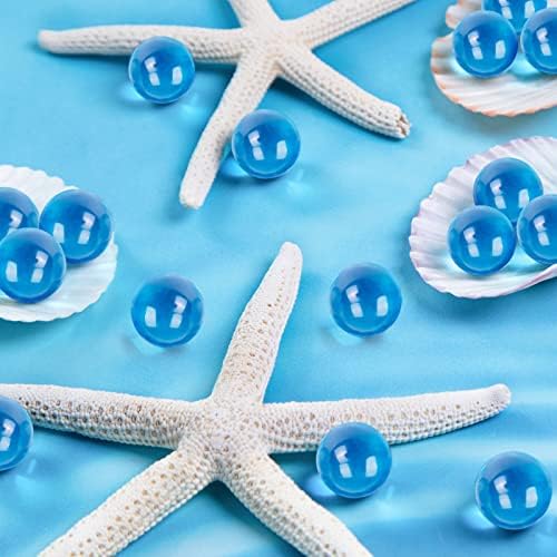 FUTUREPLUSX Light Blue Glass Marbles 1LB Vase Fillers