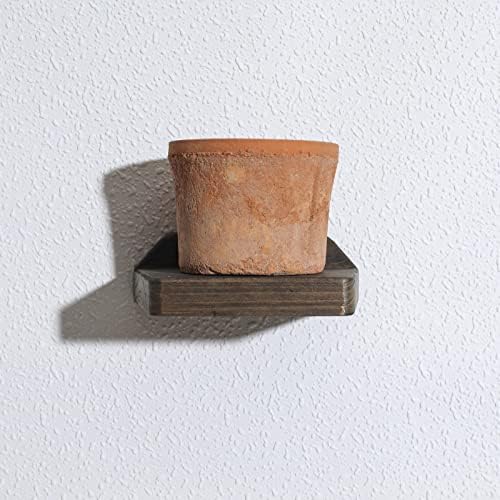 Freezing Point 5 Inch Floating Wall Shelves Set of 2 Natural Wood