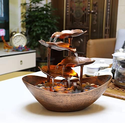 KVSERT Relaxation Indoor Waterfall Fountain with LED Lights