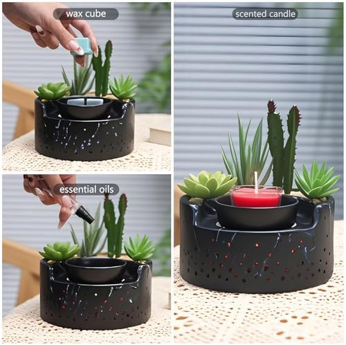 Ceramic Wax Melt Warmer 4-in-1 with LED Light