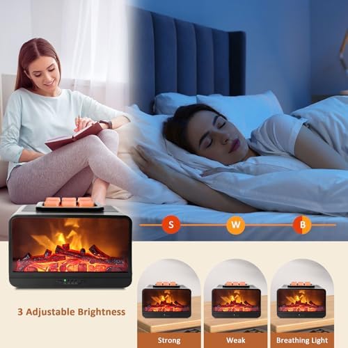3D Dynamic Flame Electric Wax Warmer with 4 Timers