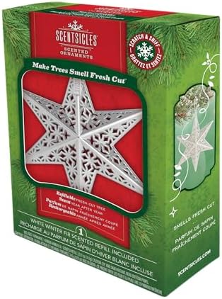 Scentsicles Silver Star Christmas Ornament with Scent Pack