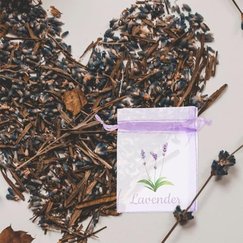 LOGOFUN 50PCS Lavender Sachet Drawstring Bags