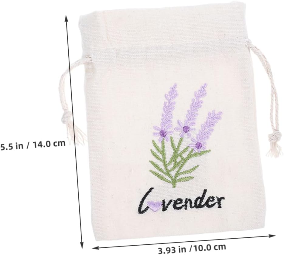 5pcs Lavender Sachet Bags with Drawstring for Home and Car Use