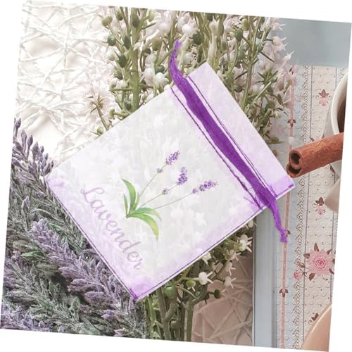 50pcs Lavender Tea Bags Storage Drawstring Pouches for Spices
