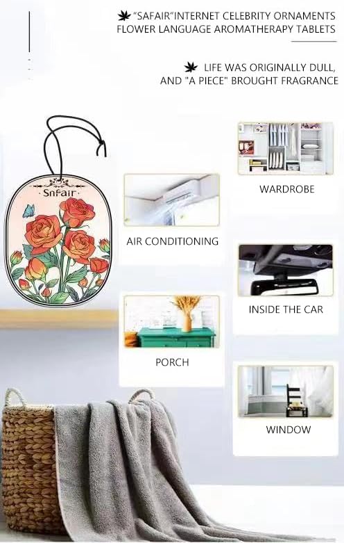 5 Pack Rose Scented Sachets for Closets and Drawers