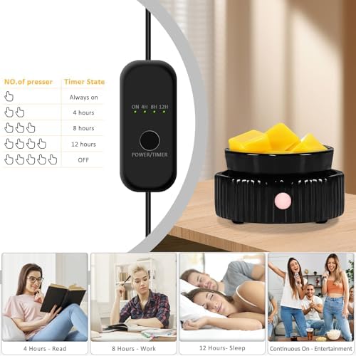 Maromamix Wax Melt Warmer with 4 Timer PTC Heating