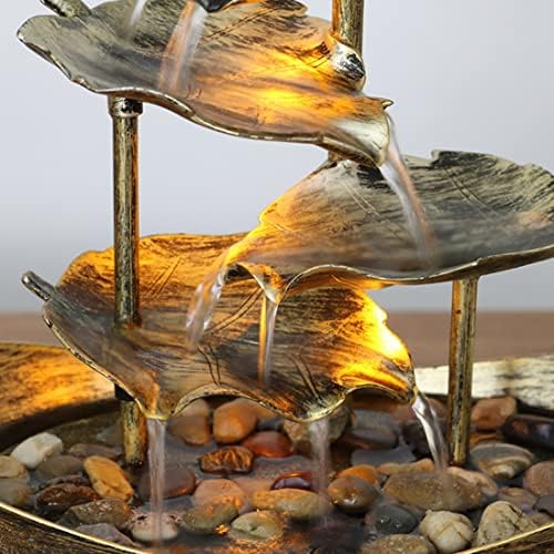 KVSERT Relaxation Indoor Waterfall Fountain with LED Lights